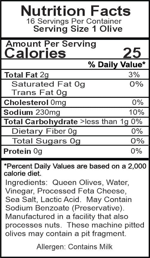 Feta Cheese Stuffed Queen Olives *NEW LOWER PRICE*