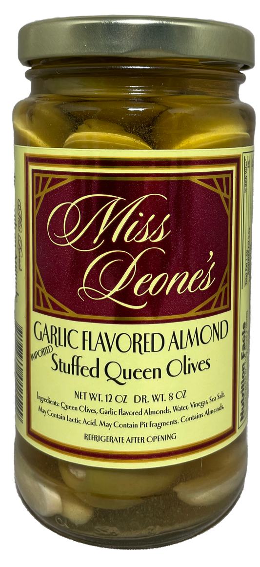 Garlic Flavored Almond Stuffed Queen Olives *NEW LOWER PRICE*