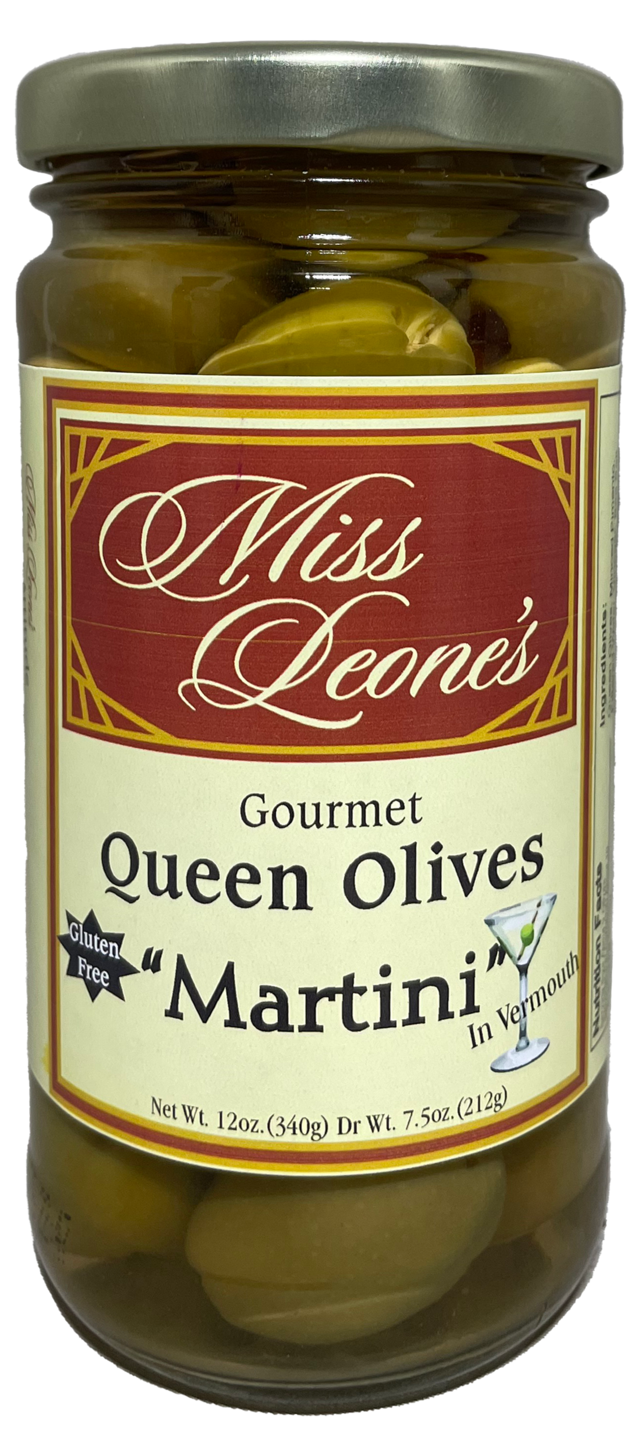 Martini Pimento Stuffed Queen Olives In Vermouth *NEW LOWER PRICE*